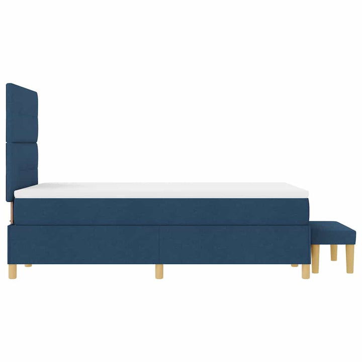 Box spring seng med hovedgærde Blå 190 x 120 cm Stof