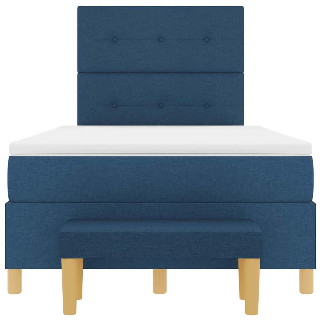 Box spring seng med hovedgærde Blå 200 x 120 cm Stof
