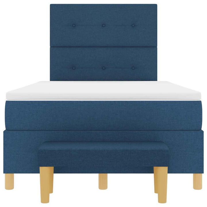 Box spring seng med hovedgærde Blå 200 x 120 cm Stof
