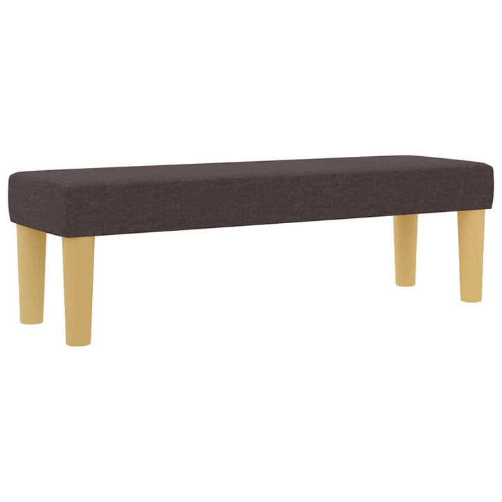 Box spring seng med hovedgærde Mørkebrun 200 x 200 cm Stof