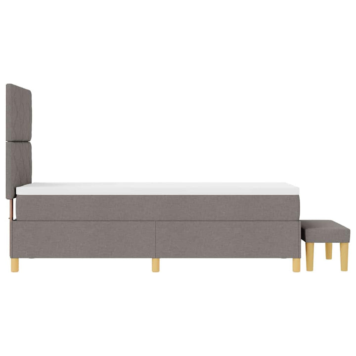 Box spring seng med hovedgærde Gråbrun 200 x 80 cm Stof