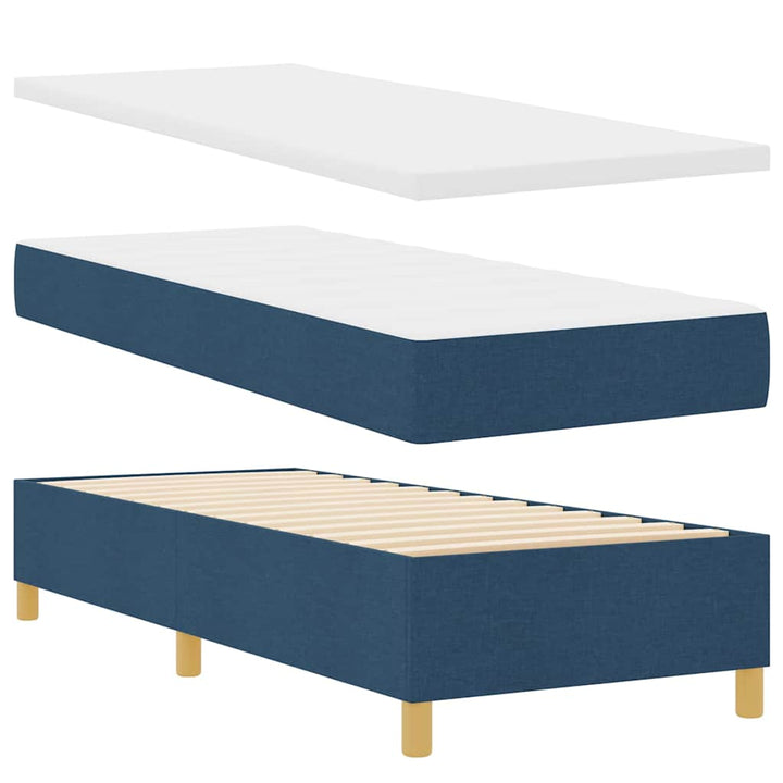 Box spring seng med hovedgærde Blå 200 x 80 cm Stof