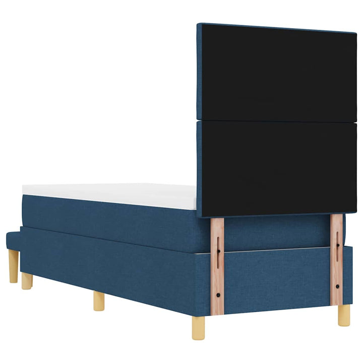 Box spring seng med hovedgærde Blå 200 x 80 cm Stof