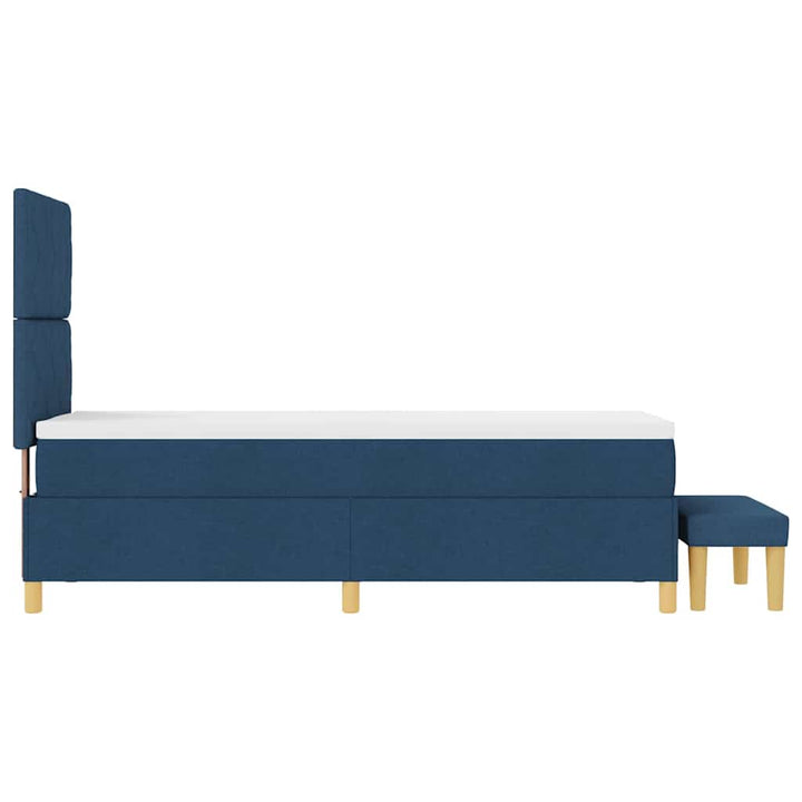 Box spring seng med hovedgærde Blå 200 x 80 cm Stof