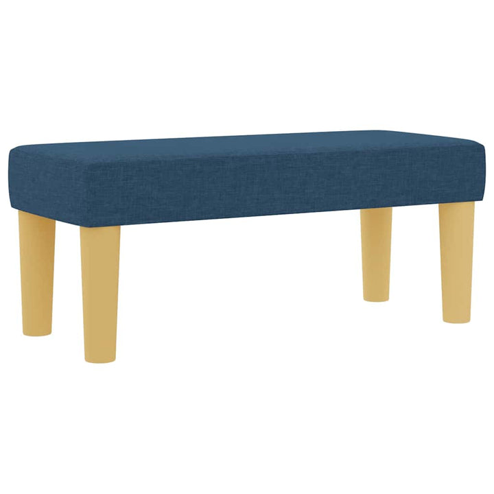 Box spring seng med pude med hovedgærde Blå 200 x 90 cm Stof