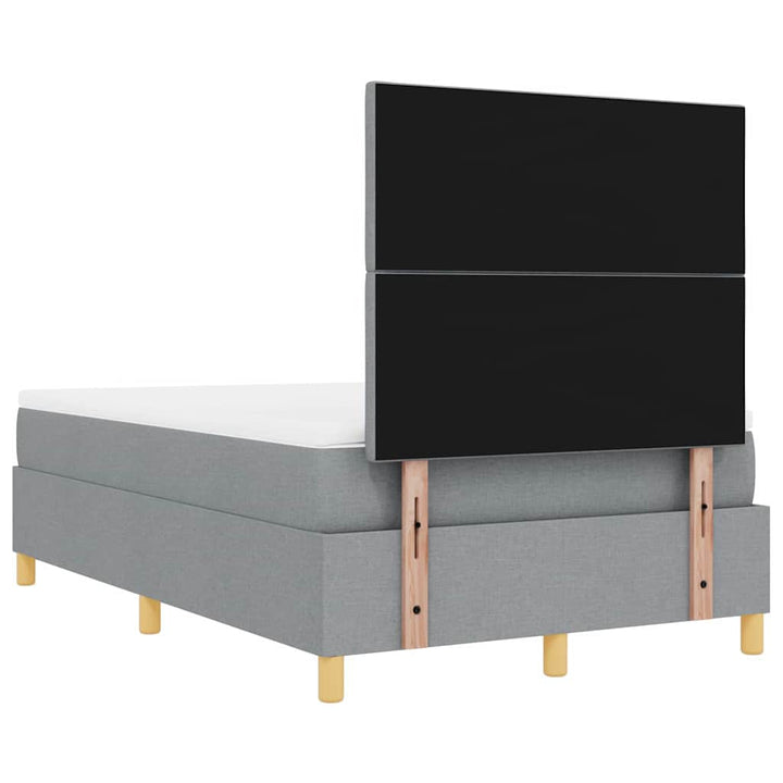 Box spring seng med pude Lysegrå 190 x 120 cm Stof