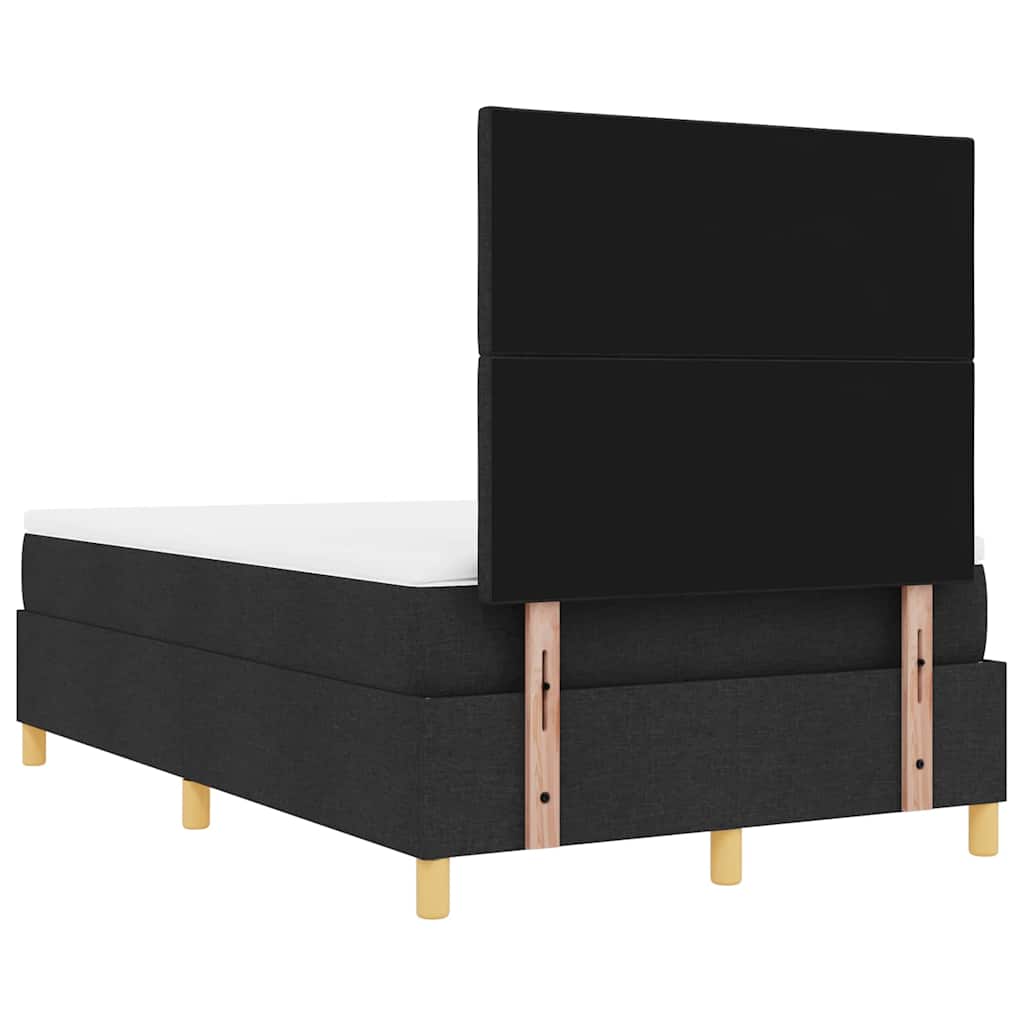 Box spring seng med hovedgærde Sort 190 x 120 cm Stof