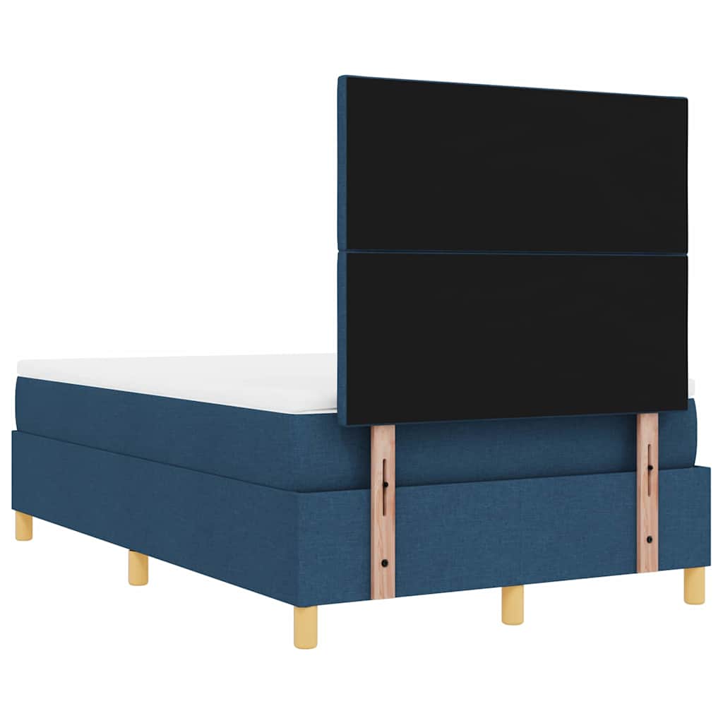 Box spring seng med pude med hovedgærde Blå 200 x 120 cm Stof