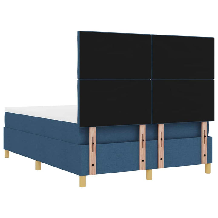 Box spring seng med pude med hovedgærde Blå 200 x 160 cm Stof