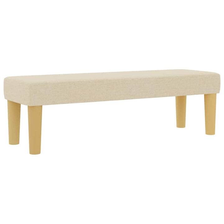 Box spring seng med pude med hovedgærde Creme 200 x 180 cm Stof