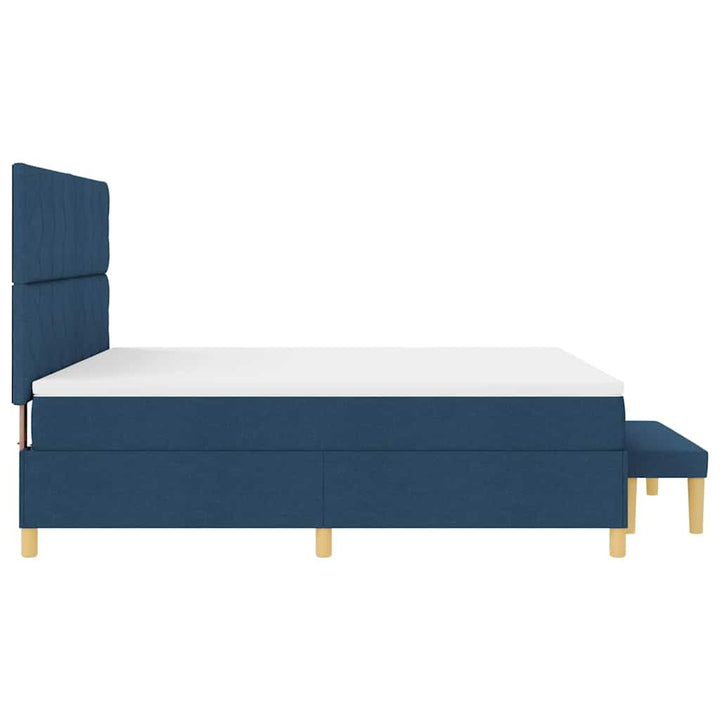 Box spring seng med hovedgærde Blå 200 x 180 cm Stof