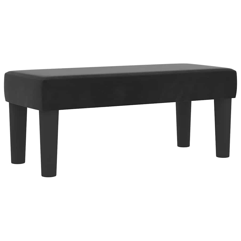 Box spring seng med hovedgærde Sort 200 x 80 cm Fløjl