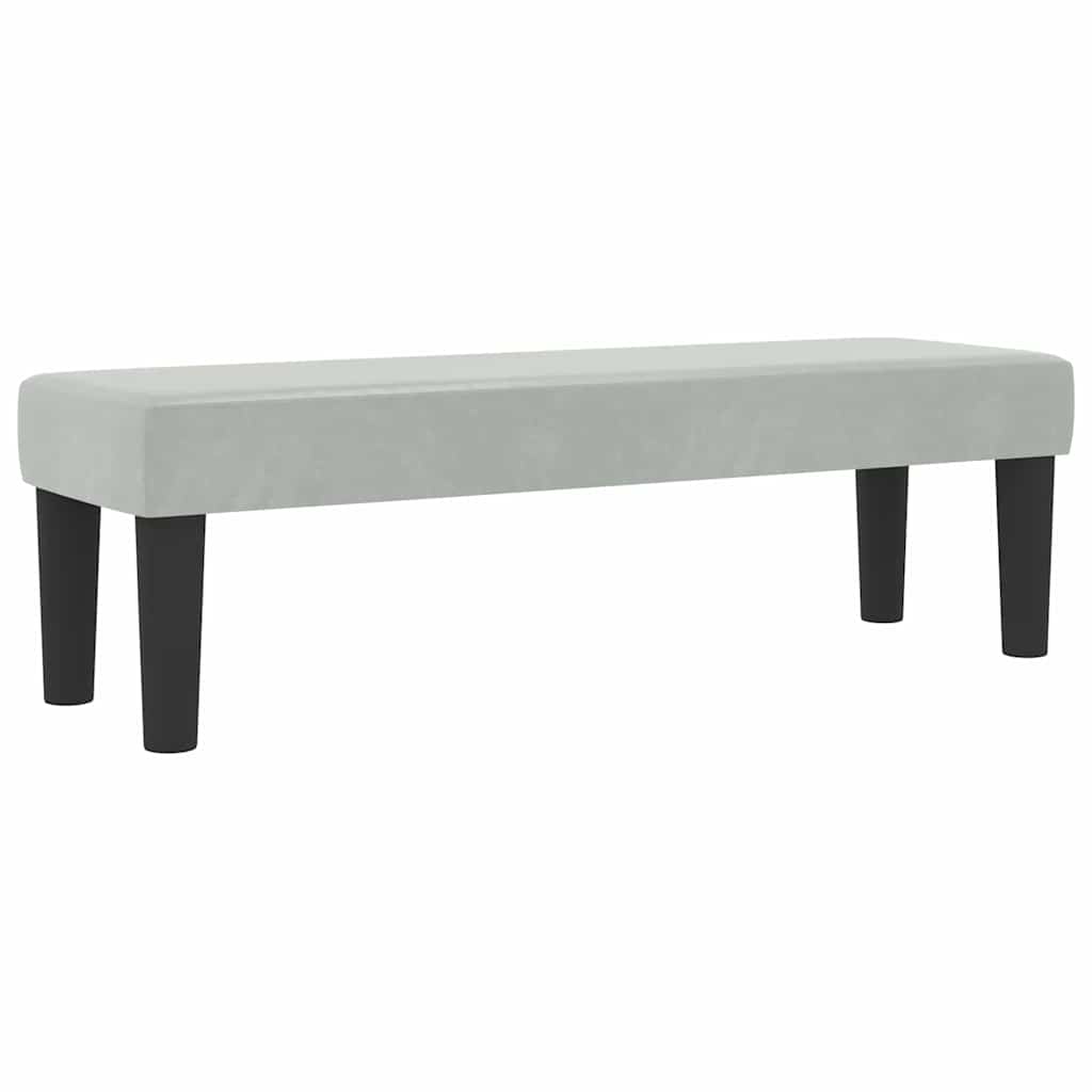 Box spring seng med hovedgærde Lysegrå 200 x 120 cm Fløjl