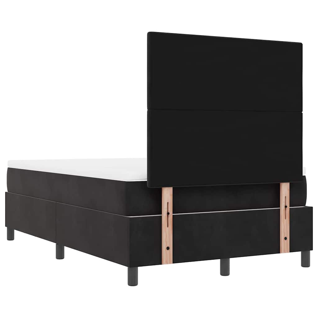 Box spring seng med hovedgærde Sort 190 x 120 cm Fløjl