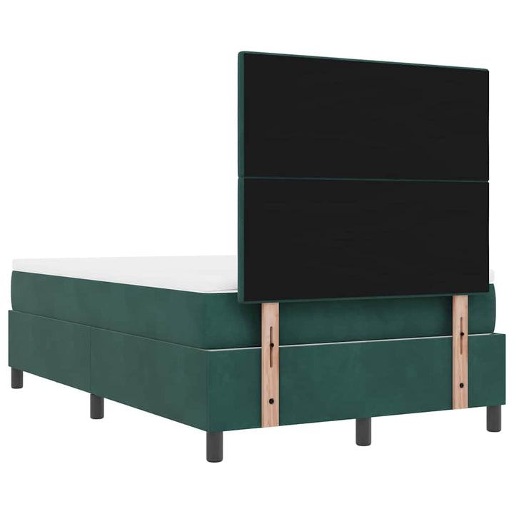 Box spring seng med pude Mørkegrøn 190 x 120 cm Fløjl