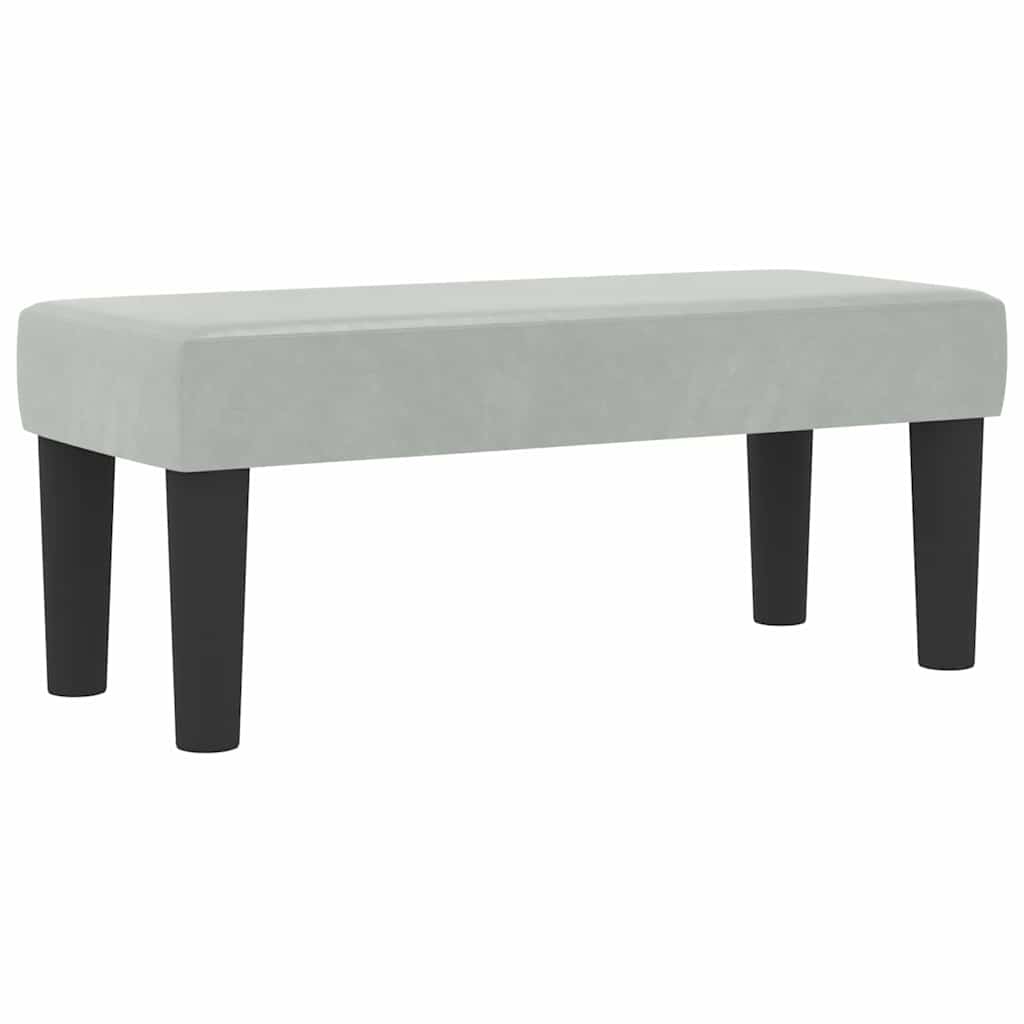 Box spring seng med hovedgærde Lysegrå 200 x 80 cm Fløjl