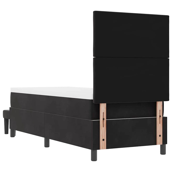 Box spring seng med hovedgærde Sort 200 x 80 cm Fløjl