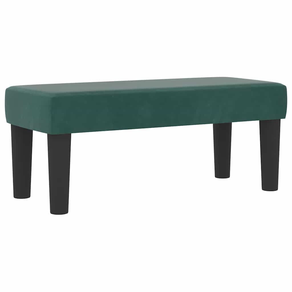 Box spring seng med hovedgærde Mørkegrøn 200 x 80 cm Fløjl