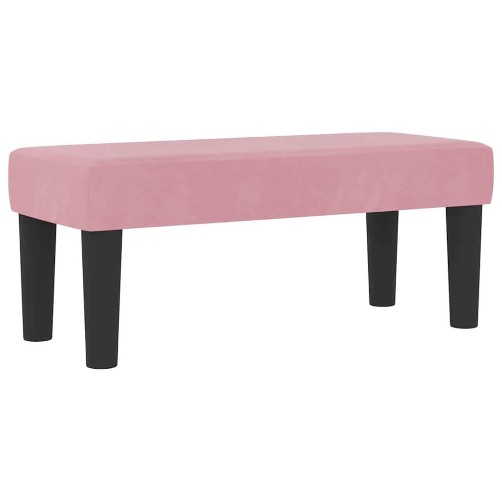 Box spring seng med hovedgærde Lyserød 200 x 80 cm Fløjl