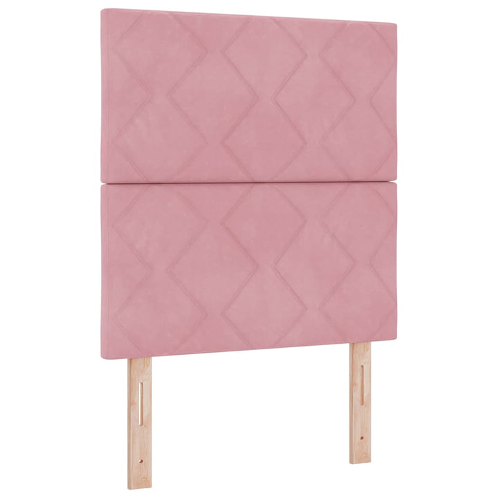 Box spring seng med hovedgærde Lyserød 200 x 80 cm Fløjl
