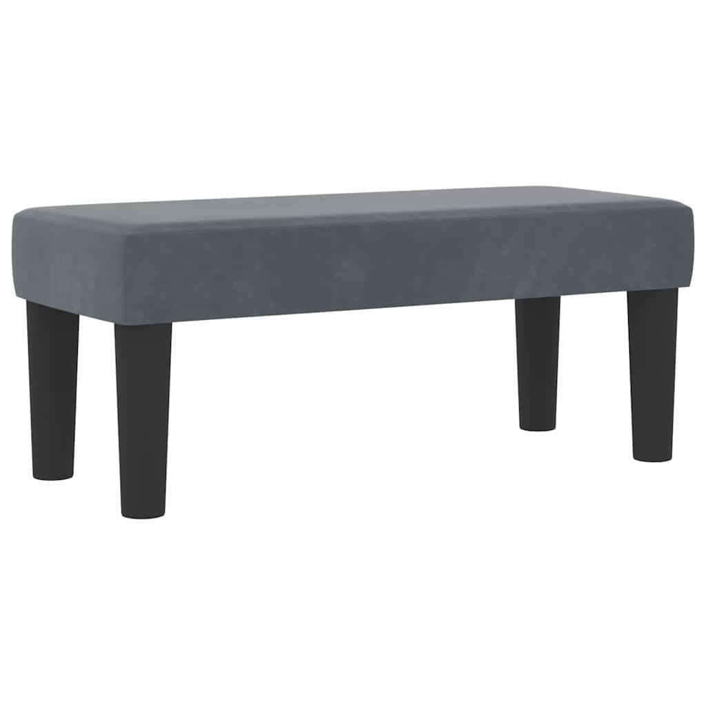 Box spring seng med hovedgærde Mørkegrå 200 x 90 cm Fløjl