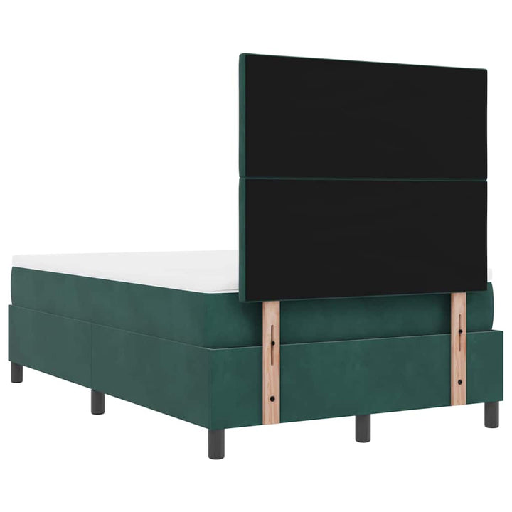 Box spring seng med pude Mørkegrøn 200 x 120 cm Fløjl