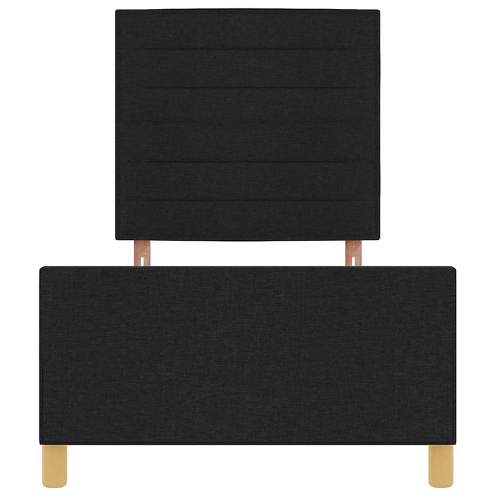 Sengestel med hovedgærde Sort 100 x 200 cm Stof