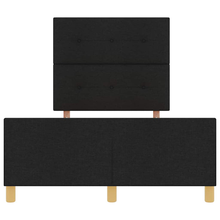 Sengestel med hovedgærde Sort 120 x 190 cm Stof