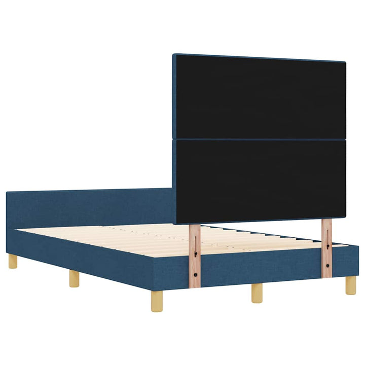 Sengestel med hovedgærde Blå 120 x 190 cm Stof