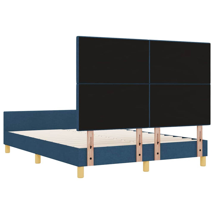 Sengestel med hovedgærde Blå 140 x 200 cm Stof