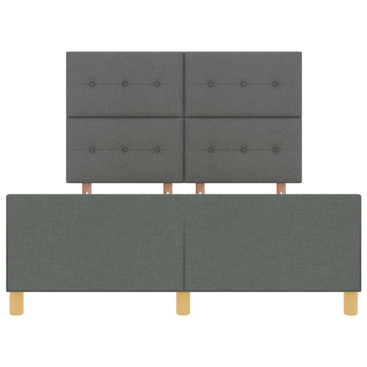 Sengestel med hovedgærde Mørkegrå 160 x 200 cm Stof