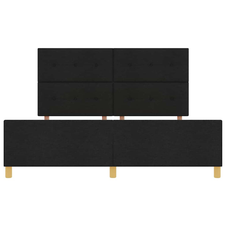 Sengestel med hovedgærde Sort 180 x 200 cm Stof