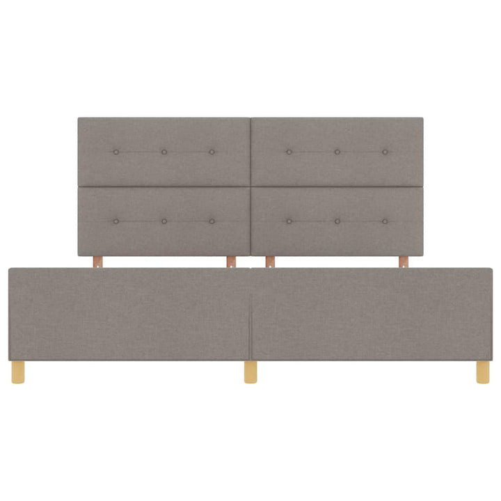 Sengestel med hovedgærde Gråbrun 200 x 200 cm Stof