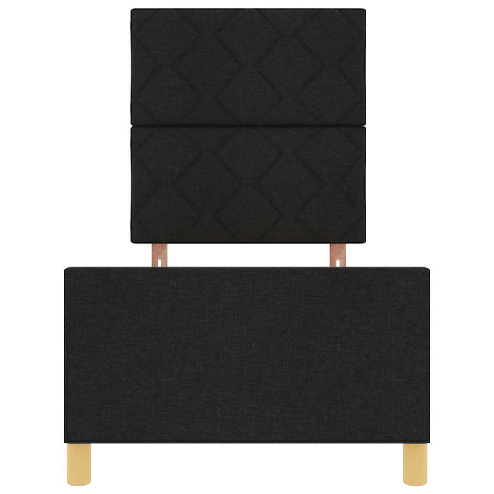 Sengestel med hovedgærde Sort 80 x 200 cm Stof