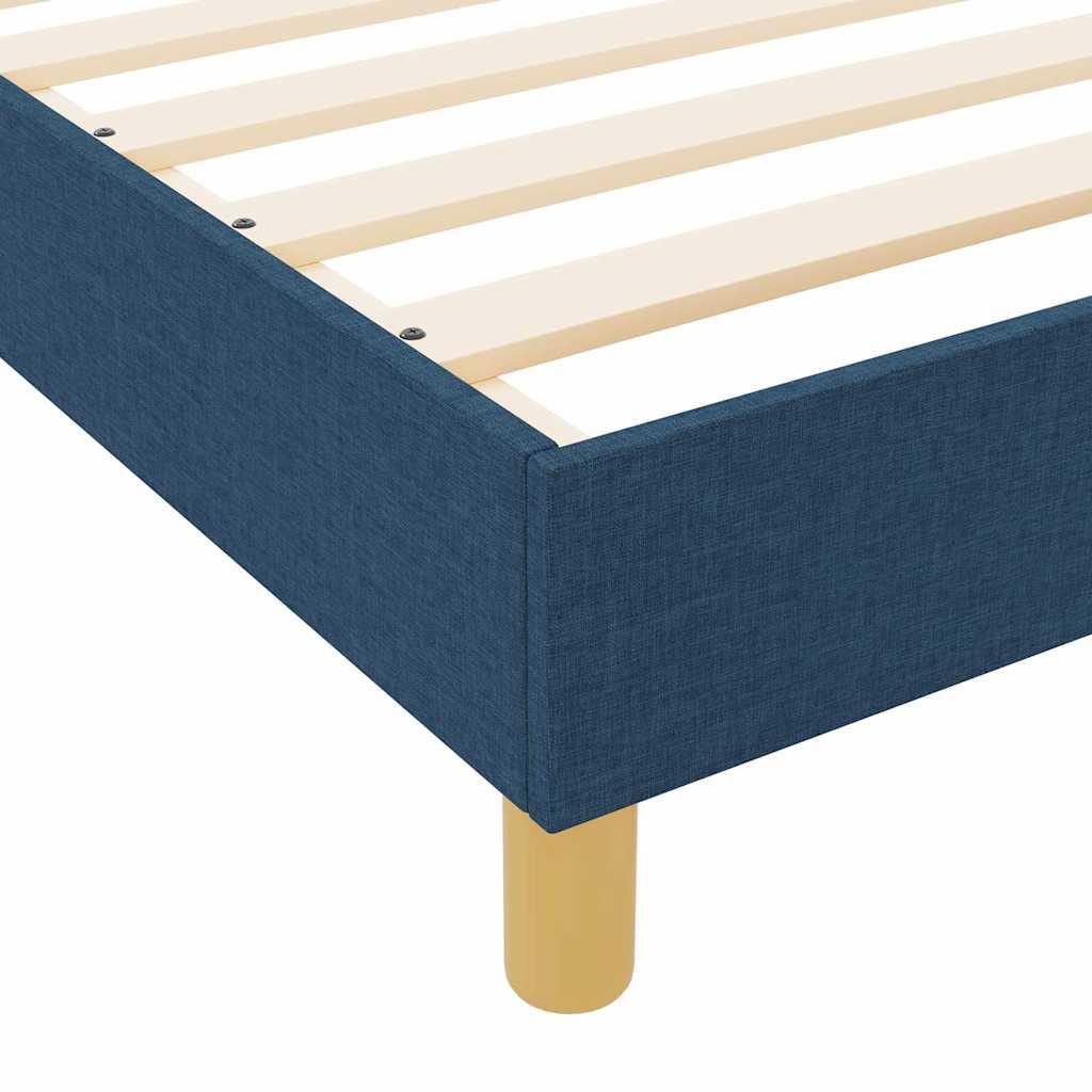 Sengestel med hovedgærde Blå 90 x 200 cm Stof