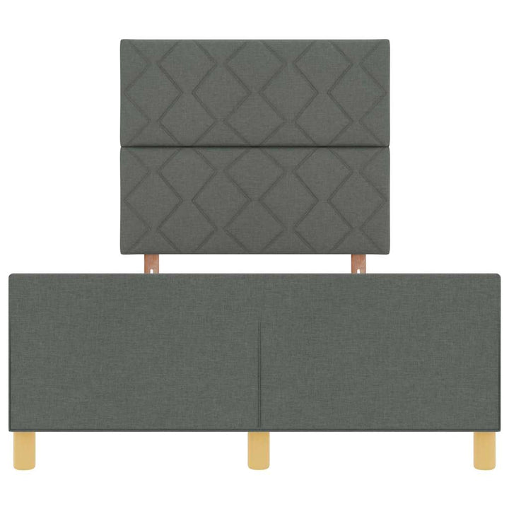 Sengestel med hovedgærde Mørkegrå 120 x 200 cm Stof
