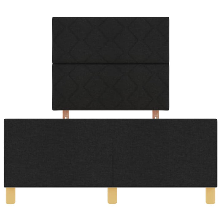 Sengestel med hovedgærde Sort 120 x 200 cm Stof