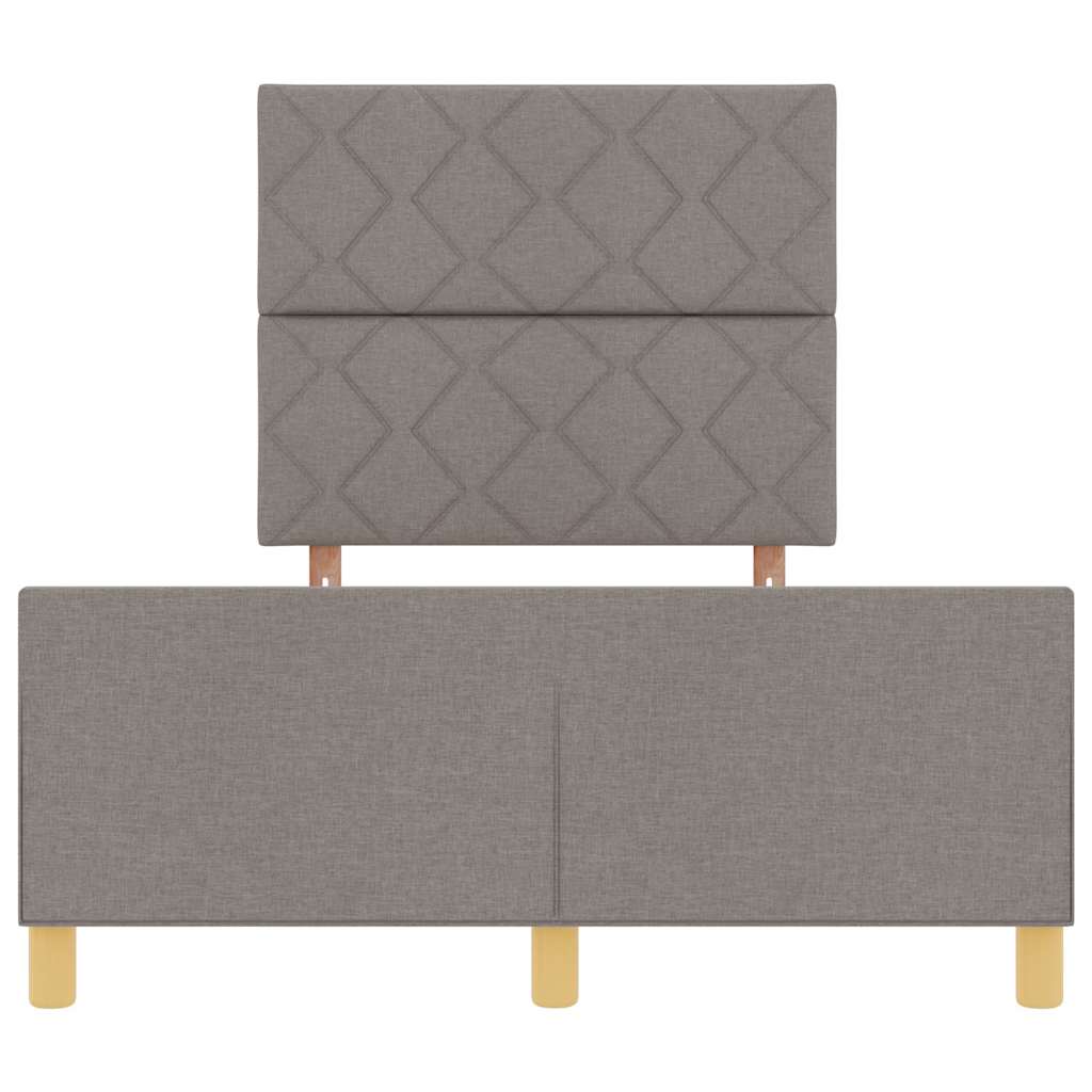 Sengestel med hovedgærde Gråbrun 120 x 200 cm Stof