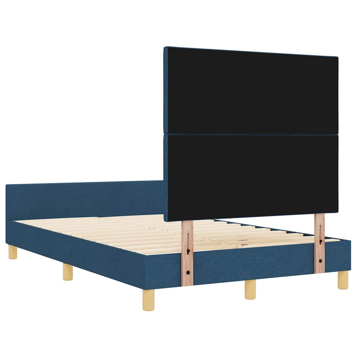 Sengestel med hovedgærde Blå 120 x 200 cm Stof