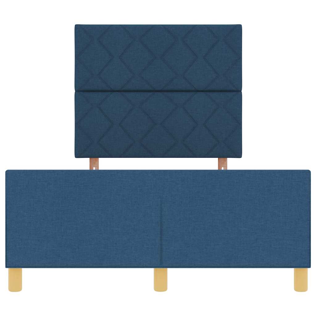 Sengestel med hovedgærde Blå 120 x 200 cm Stof