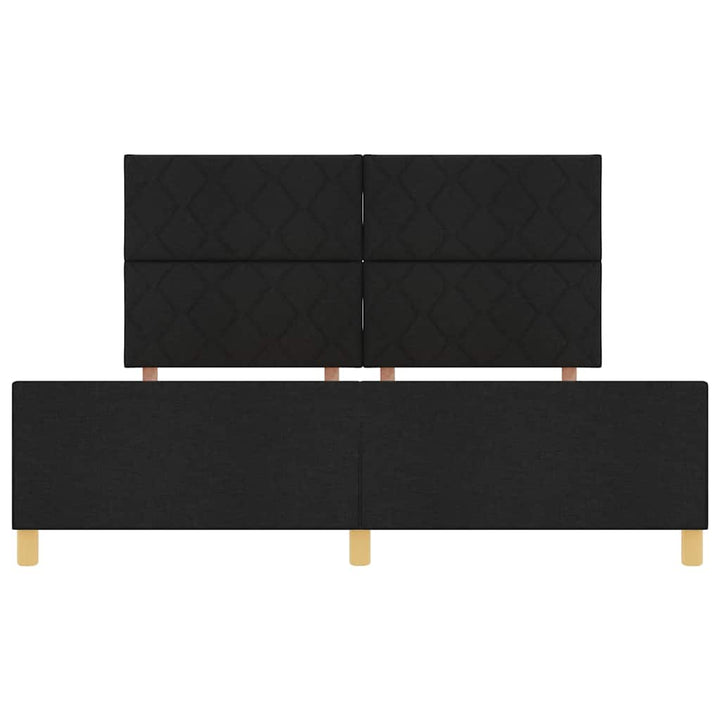 Sengestel med hovedgærde Sort 180 x 200 cm Stof