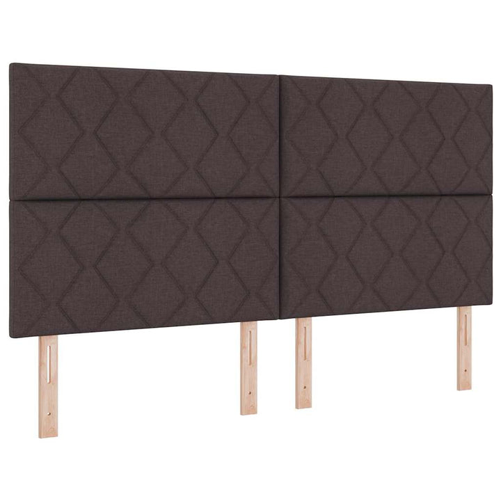 Sengestel med hovedgærde Mørkebrun 180 x 200 cm Stof