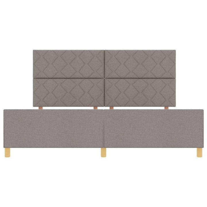 Sengestel med hovedgærde Gråbrun 200 x 200 cm Stof
