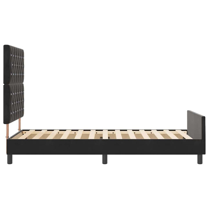 Box spring seng med hovedgærde Sort 100 x 200 cm Fløjl