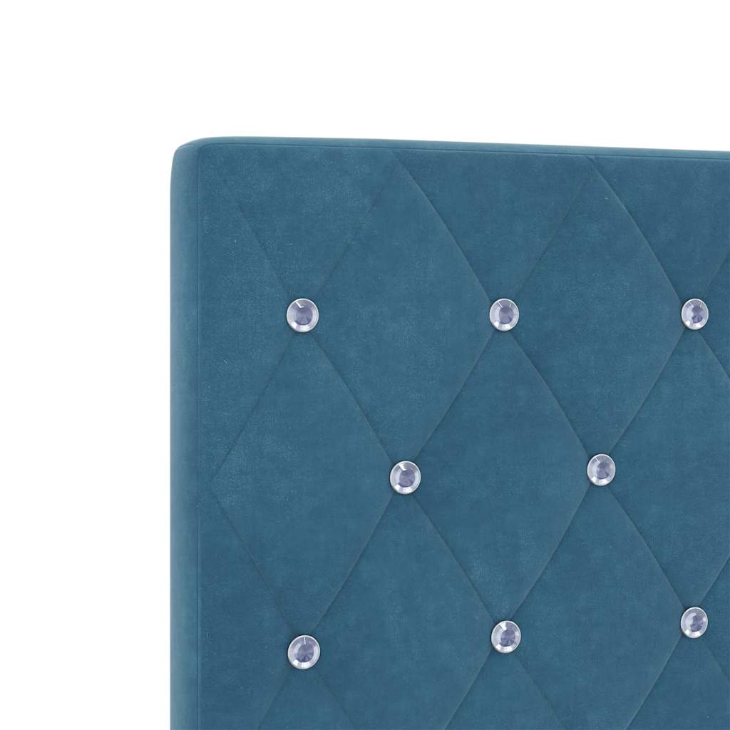 Box spring seng med hovedgærde Mørk blå 100 x 200 cm Fløjl