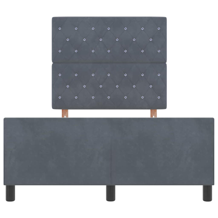 Box spring seng med hovedgærde Mørkegrå 120 x 200 cm Fløjl