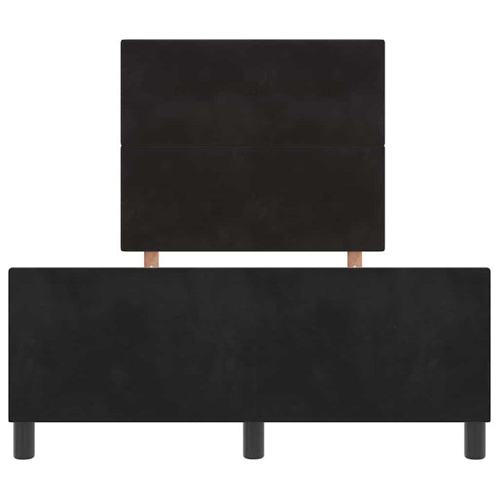 Box spring seng med hovedgærde Sort 120 x 190 cm Fløjl
