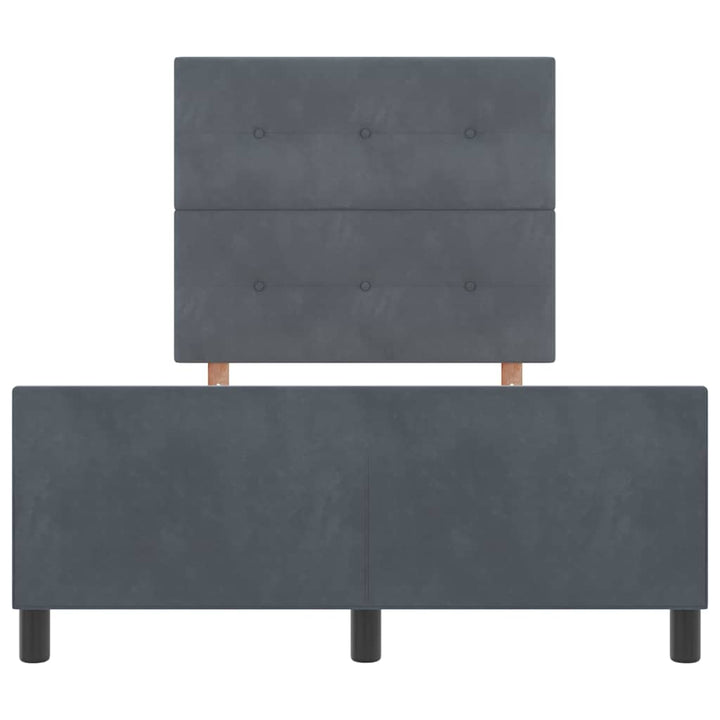 Box spring seng med hovedgærde Mørkegrå 120 x 200 cm Fløjl