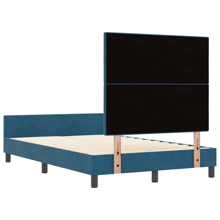 Box spring seng med hovedgærde Mørk blå 120 x 200 cm Fløjl