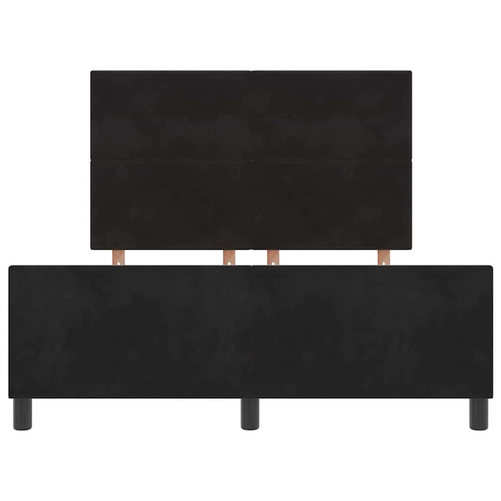 Box spring seng med hovedgærde Sort 140 x 190 cm Fløjl